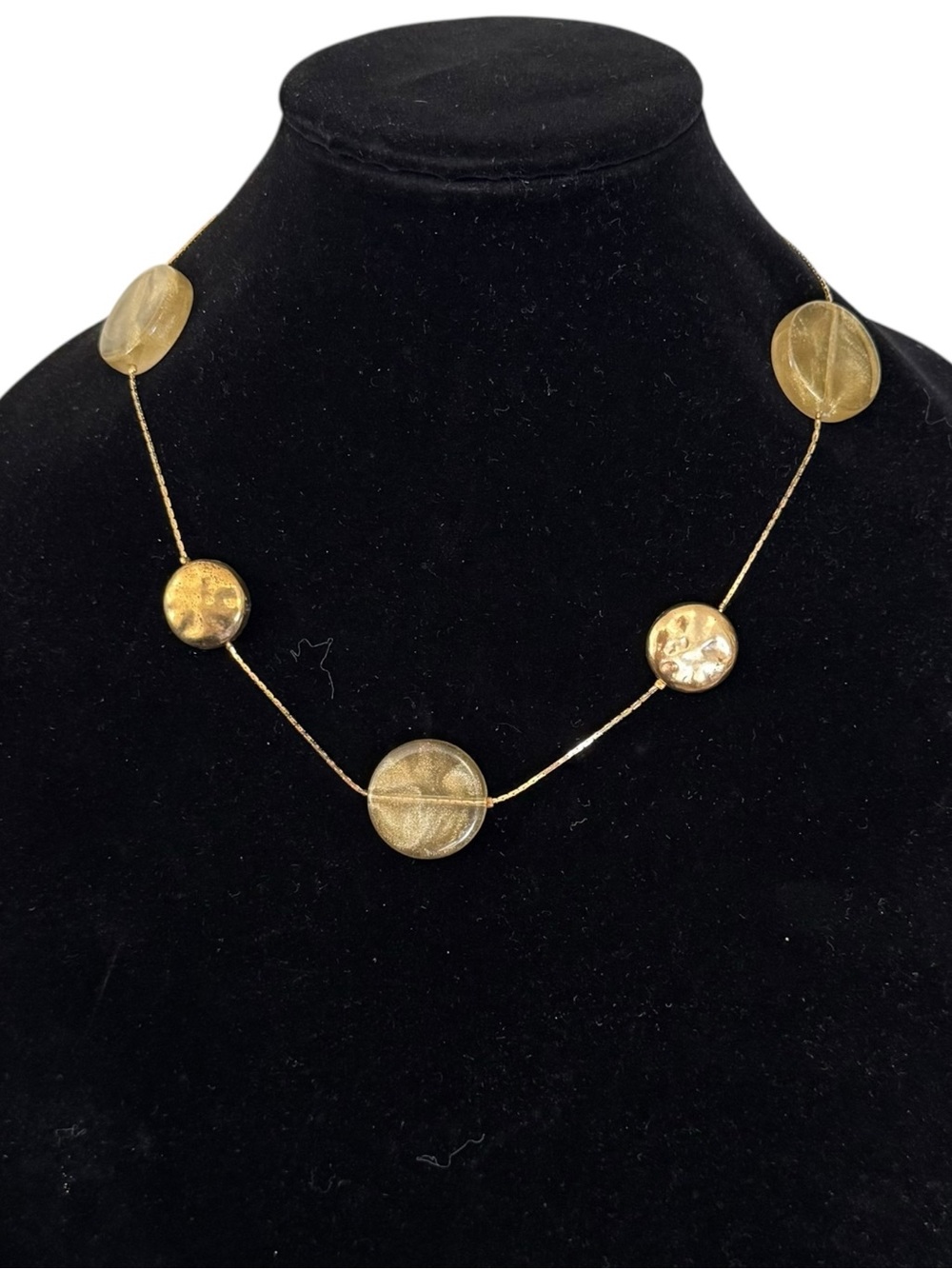 Seasonal Whispers Gold Disc Long Necklace - Women Jewelry